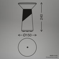 Akku-Leuchte Briloner 2,6 Watt LED Tischleuchte Coffe Tischlampe Touchdimmer IP44