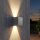 Außenleuchte Konstsmide Cremona 6 Watt LED Wandlampe Grau IP54