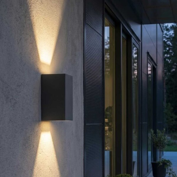Außenleuchte Konstsmide Cremona 9 Watt LED Wandlampe Anthrazit IP54