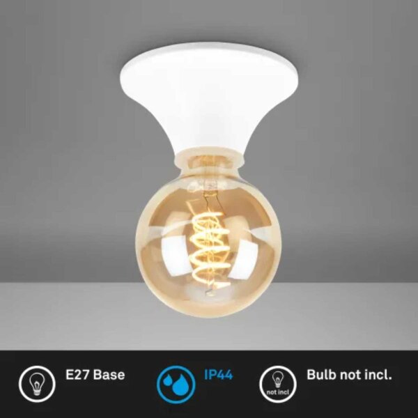 Badleuchte Briloner Deckenlampe E27 Fassung Weiß IP44