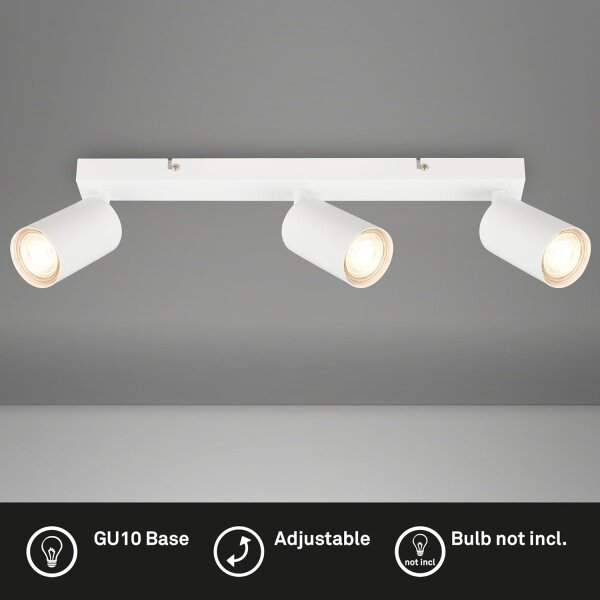 Strahler Briloner 3er Spot Weiß Deckenleuchte GU10 Fassung Deckenlampe