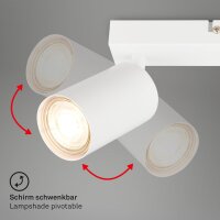 Strahler Briloner 3er Spot Weiß Deckenleuchte GU10 Fassung Deckenlampe