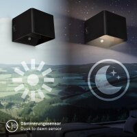 Akku-Leuchte Briloner Wandleuchte 1,5 Watt LED Schwarz Sensor Wandlampe Kleben statt Bohren