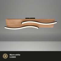 Deckenleuchte Briloner Frame 2 x  5,5 Watt LED Holz Schwarz Deckenlampe