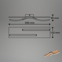 Deckenleuchte Briloner Frame 2 x  5,5 Watt LED Holz Schwarz Deckenlampe