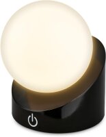 Akku-Leuchte Briloner 2 Watt LED Schwarz Tischleuchte IP54 Touchdimmer Tischlampe