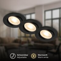 Einbauleuchten Briloner 3 x GU10 4,7 Watt LED Schwarz...