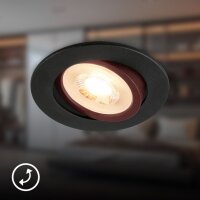 Einbauleuchten Briloner 3 x GU10 4,7 Watt LED Schwarz Einbauspot 350 Lumen