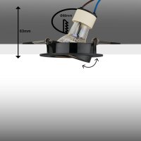 Einbauleuchten Briloner 3 x GU10 4,7 Watt LED Schwarz Einbauspot 350 Lumen