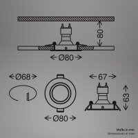 Einbauleuchten Briloner 3 x GU10 4,7 Watt LED Schwarz Einbauspot 350 Lumen