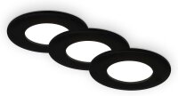 LED Einbauleuchten, Schwarz, Bohrloch 7,6 cm, 3x5W, 450lm, Neutralweiß, dimmbar – Briloner