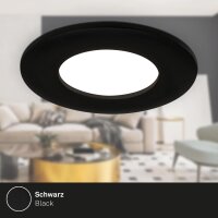 LED Einbauleuchten, Schwarz, Bohrloch 7,6 cm, 3x5W, 450lm, Neutralweiß, dimmbar – Briloner