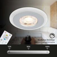 LED Einbauleuchten, Silber, Bohrloch 6,8 cm, 3x5W, dimmbar, RGB, CCT einstellbar – Briloner