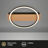Deckenleuchte Briloner Frame Oval 13 Watt LED Holz...
