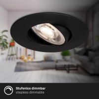 Einbauleuchte Briloner 3 x 4,9 Watt LED dimmbar IP65 Einbauspots schwarz 480 Lumen