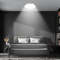 LED Deckenlampe Sternenhimmel, Nickelmatt, 22 Watt, 2400lm, 4000K – Briloner
