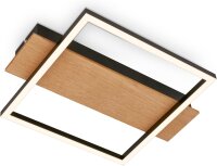 Deckenleuchte Briloner 14 Watt LED Frame Holz Deckenlampe...