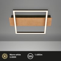 Deckenleuchte Briloner 14 Watt LED Frame Holz Deckenlampe...
