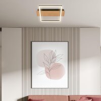 Deckenleuchte Briloner 14 Watt LED Frame Holz Deckenlampe 34 x 26 cm