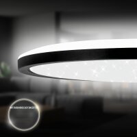 Deckenleuchte Briloner 22 Watt LED Sternenhimmel Deckenlampe Schwarz 37,5 cm