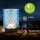 Akku-Leuchte Briloner 2 Watt LED Tischleuchte Glas Blau IP44 Touchdimmer Tischlampe