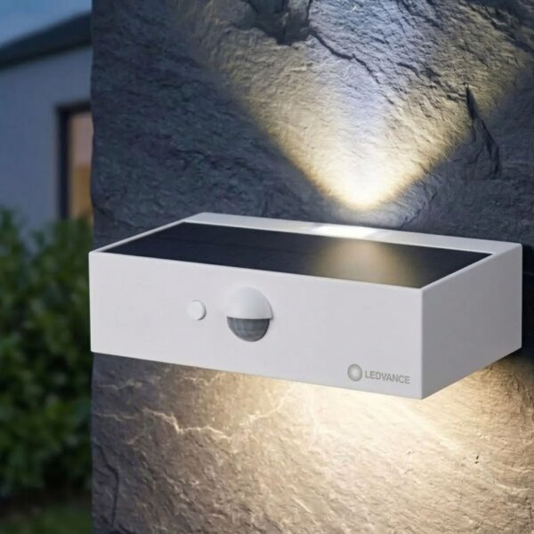 Solarleuchte Ledvance Endura Bricklume 3 Watt LED Weiß Sensor Außenlampe IP65 Wandlampe