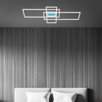 Deckenleuchte Briloner Frame Tunnel-Effekt 53 Watt LED Fernbedienung Deckenlampe dimmbar CCT