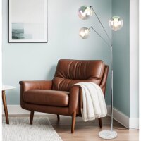 Stehleuchte Paxton, Chrom / Glas irisierend, 3x10W (exkl.), 74,5 x 67 x 200 cm – Trio