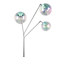 Stehleuchte Paxton, Chrom / Glas irisierend, 3x10W (exkl.), 74,5 x 67 x 200 cm – Trio