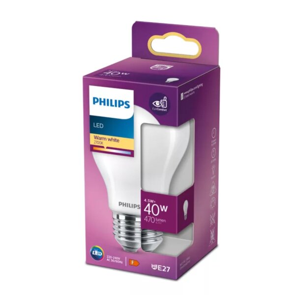Leuchtmittel Philips E27 4,5 Watt LED 470 Lumen warmweiß