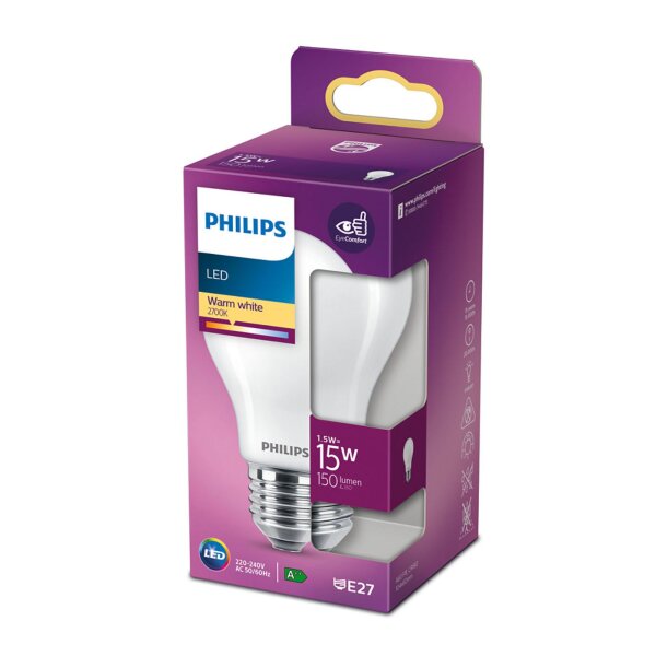 Leuchtmittel Philips E27 1,5 Watt LED 150 Lumen warmweiß
