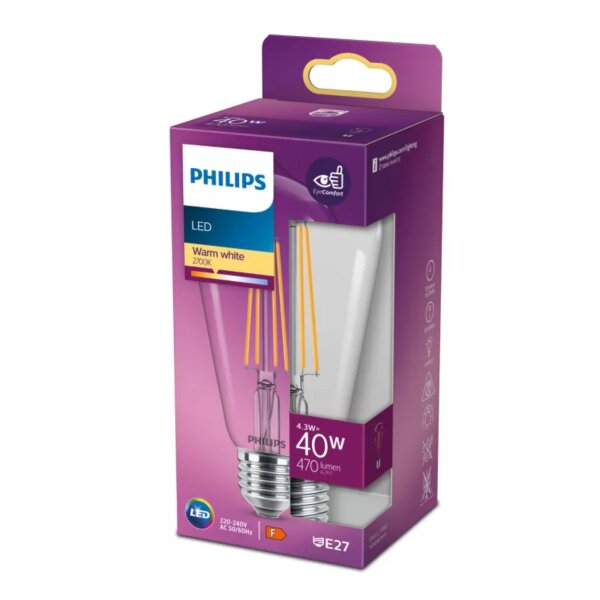 Leuchtmittel Philips E27 4,3 Watt LED 470 Lumen warmweiß