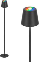 Akku-Stehlampe Akku-Leuchte RGBW, Anthrazit, 6 Watt,...