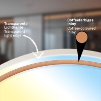 Deckenleuchte Briloner 48 Watt LED Fernbedienung Deckenlampe dimmbar CCt Coffee 49 cm