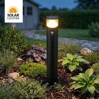 Solar-Lichterl LED Solar Wegeleuchte Schwarz Ø10cm...