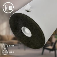 Akku-Tischleuchte Akku-Leuchte, Grau, 2,6 Watt, Touchdimmer, IP44, Ø 12 cm – Briloner