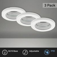 Einbaulampen, Weiß, Bohrloch 6,8 cm, GU10-Fassung,...