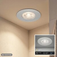 LED Einbauspot Einbauleuchte IP44 dimm, Chrom-matt,...