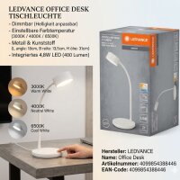 Tischleuchte Ledvance LED Schreibtischlampe weiß...