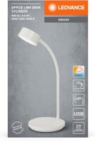 Tischleuchte Ledvance LED Schreibtischlampe weiß 4,8 Watt CCT dimmbar