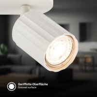 Strahler Briloner 3er Spot Deckenleuchte Altweiß GU10 Fassung Deckenlampe