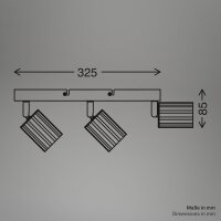 Strahler Briloner 3er Spot Coffee Deckenleuchte GU10 Fassung Deckenlampe