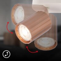 Strahler Briloner 2er Spot Hellgrau Coffee GU10 Fassung Deckenleuchte Deckenlampe