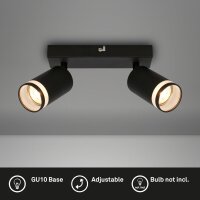 Strahler Briloner 2er Spot Deckenleuchte GU10 Schwarz...