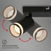 Strahler Briloner 2er Spot Deckenleuchte GU10 Schwarz...