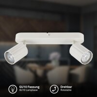 Strahler Briloner 2er Spot Altweiß Deckenlampe GU10...