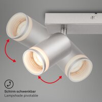 Strahler Briloner 2er Spot Deckenleuchte GU10 Chrom-Matt Deckenlampe