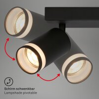 Strahler Briloner 3er Spot Deckenlampe Schwarz GU10 Deckenleuchte