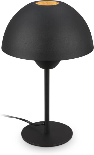 Tischleuchte Briloner Schwarz Gold E14 Fassung Tischlampe