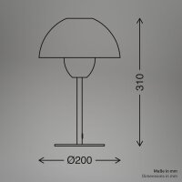 Tischleuchte Briloner Schwarz Gold E14 Fassung Tischlampe